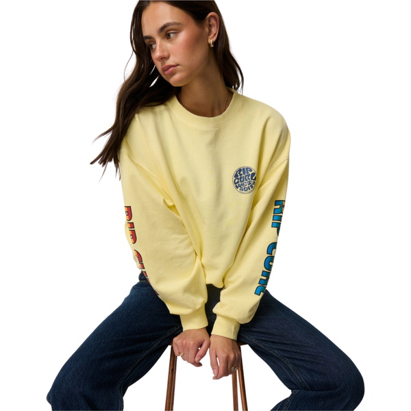 2026 Rip Curl Womens Stephanie Gilmore Heritage Oversized Fleece 0EJWFL - Soft Yellow